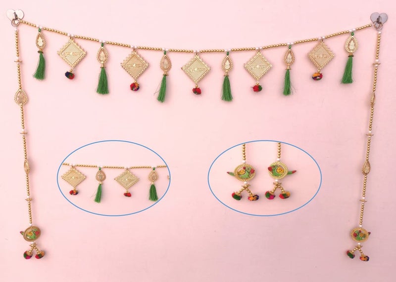 CREYENTES Diwali Toran Door Hanging ToranDoor HangingWindow Valance Home Decor Pooja bandanwaar Diwali Decoration Items for Home Decor 3 feet E_Shubh Labh_P_Latkan - Image 4