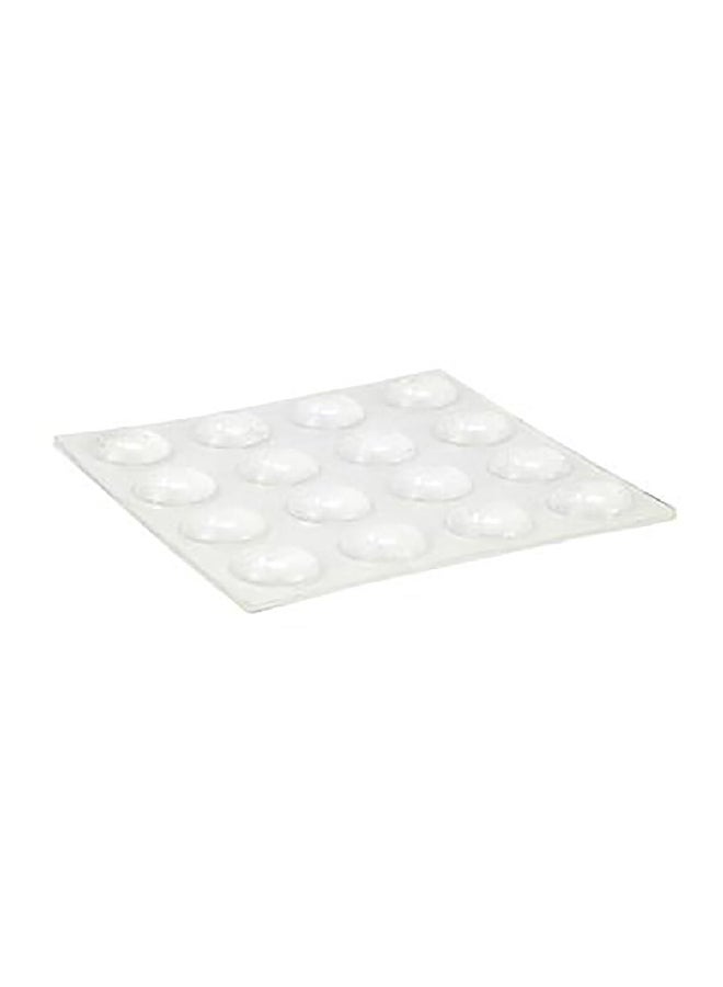 ACE 16-Piece Round Vinyl Self-Adhesive Bumper Topes Clear 10 mm 9964 - Image 3