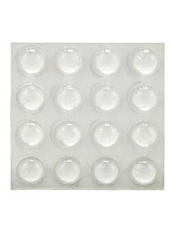ACE 16-Piece Round Vinyl Self-Adhesive Bumper Topes Clear 10 mm 9964  - Image 2
