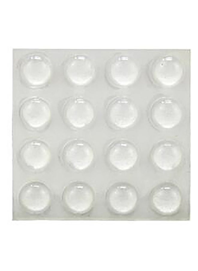 ACE 16-Piece Round Vinyl Self-Adhesive Bumper Topes Clear 10 mm 9964 - Image 2
