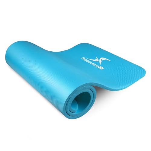 ProsourceFit Extra Thick Yoga and Pilates Mat ½” (13mm), 71-inch Long High Density Exercise Mat with Comfort Foam and Carrying Strap - Image 1