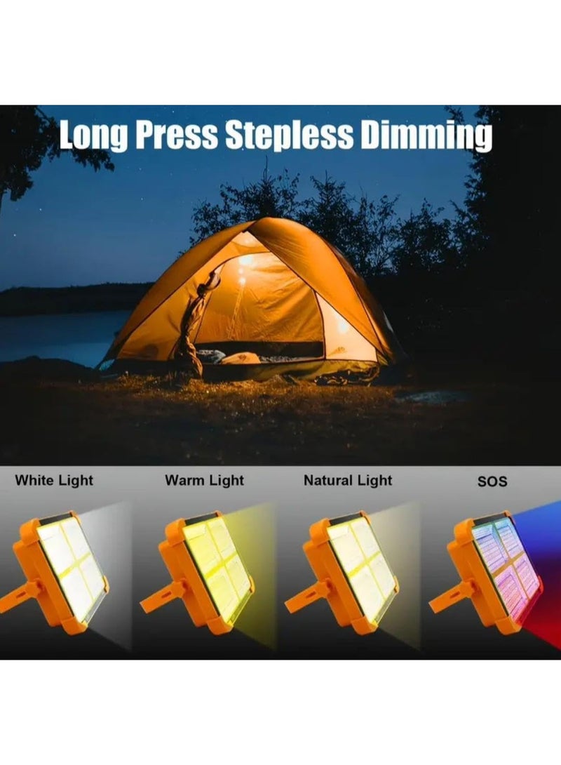 1pc LED Solar Charging Portable Electric Light, Large Outdoor Camping Light, Support USB Charging, Can Charge Your Cell Phone Flashlight, IP66, Portable Torch with Hook, Stand Rotatable Work Light, Outdoor Lighting Fishing Lamp - Image 4