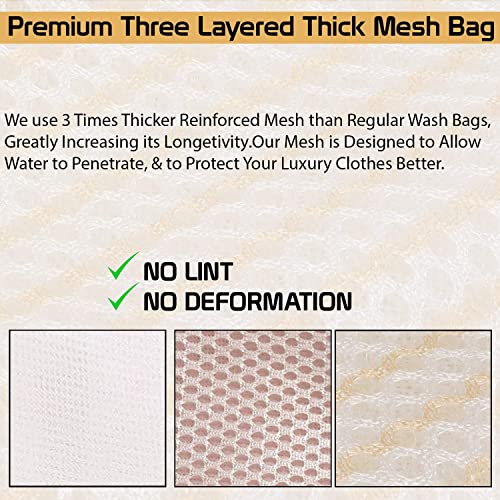 Topinon Premium Dual Layered Mesh Bags for Laundry Clothes Washing Bag Zip Laundry mesh Bag for Bra, Lingerie, Socks, Undergarments, Socks Organizer for Men Women (Pack Of 5) - Image 5