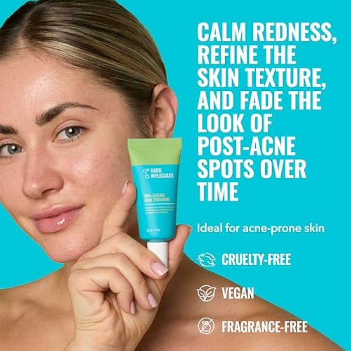 Good Molecules 10% Azelaic Acid Treatment for Face – Soothing Formula for Facial Redness & Uneven Tone – Brightens Dark Spots & Refines Texture – Vegan & Fragrance-Free Skincare (30ml / 1.01 fl oz.) - Image 2