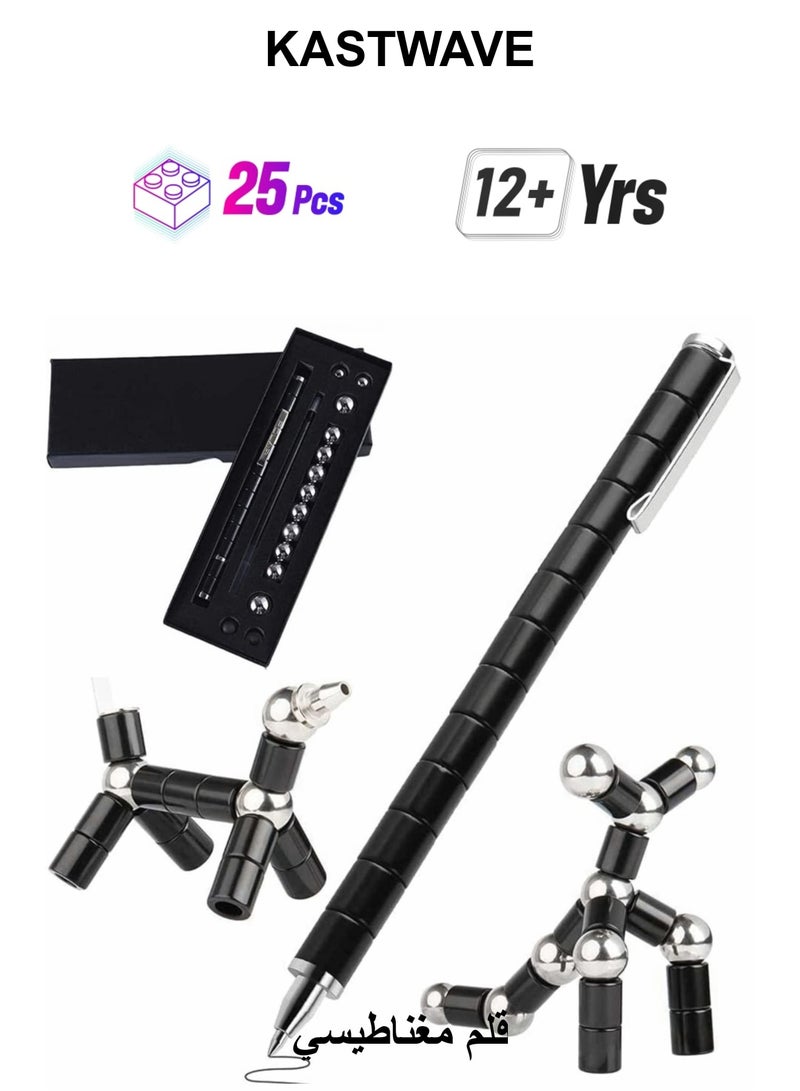 KASTWAVE Magnetic Toy Pen, Magnetic Fidget Pen, Decompression Magnetic Metal Pen, Multifunction Writing Magnet Ballpoint Pen - Image 1