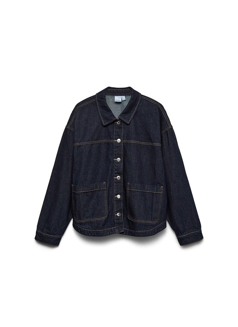 VERO MODA Women's VMJAMIE Long Sleeve Denim Shacket Noos - Image 5