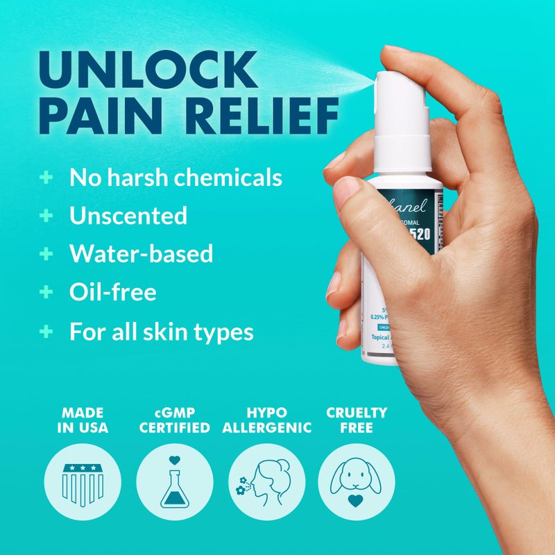 Ebanel Laboratories Ebanel 5% Lidocaine Spray Pain Relief Numb520 Burn Itch Relief Numbing Spray for Skin, Topical Anesthetic Postpartum Hemorrhoid Treatment with Phenylephrine for Local and Anorectal Uses - Image 4