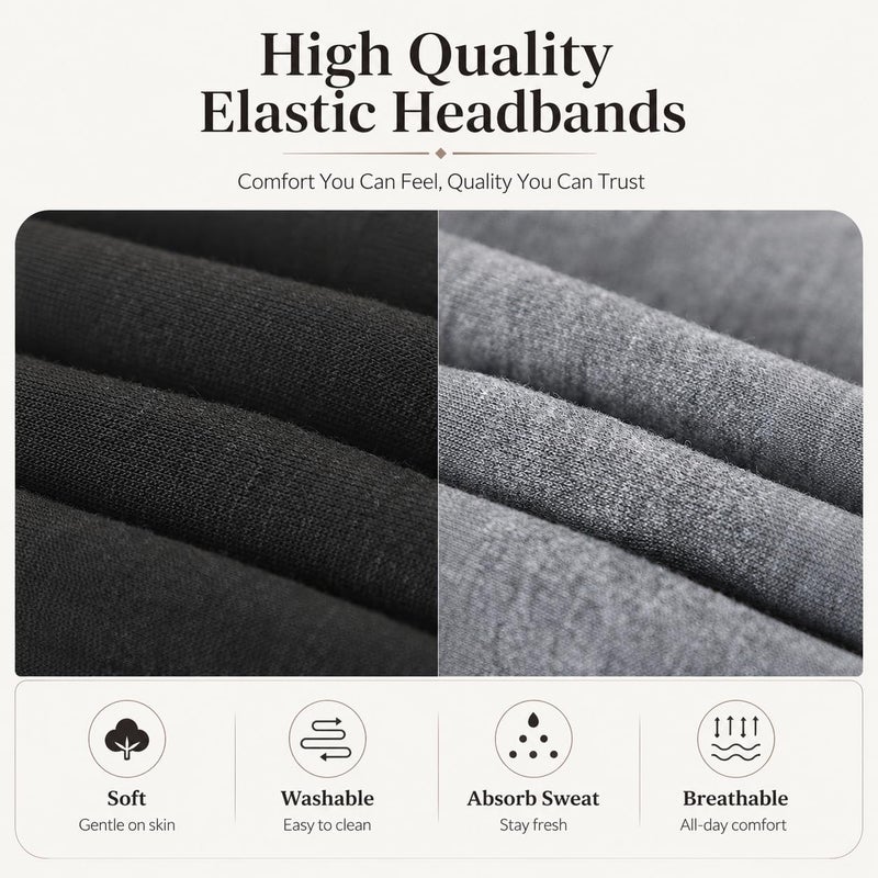 Kachanaa 8 Packs Large Wide Headbands for Women's Hair,Non Slip Soft African Bandeau Hair Bands Makeup Yoga Workout Running Sweat Hair Wraps Fashion Hair Accessories for Black Women - Image 3