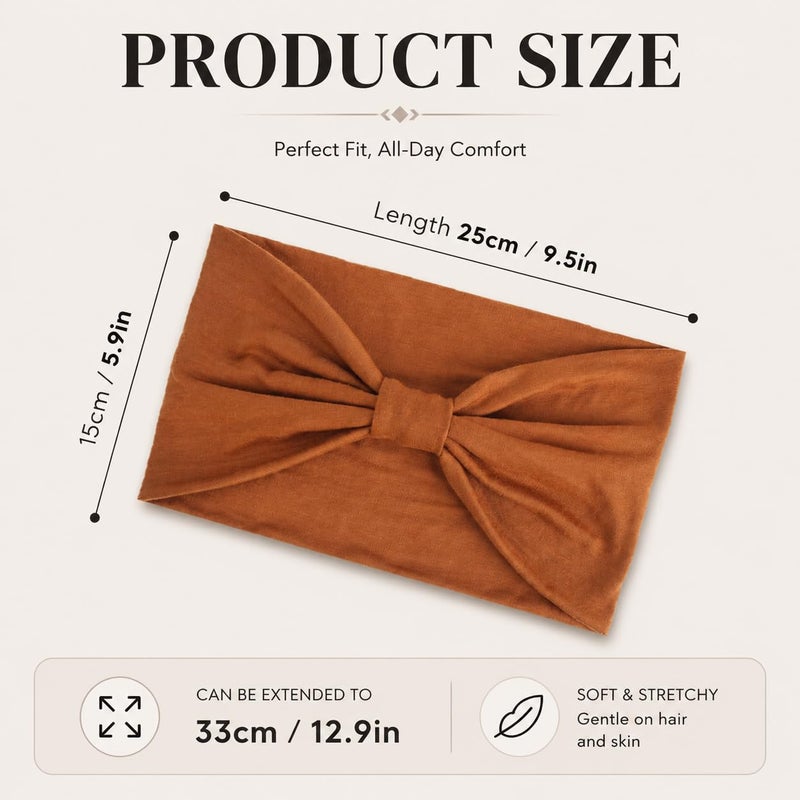 Kachanaa 8 Packs Large Wide Headbands for Women's Hair,Non Slip Soft African Bandeau Hair Bands Makeup Yoga Workout Running Sweat Hair Wraps Fashion Hair Accessories for Black Women - Image 2
