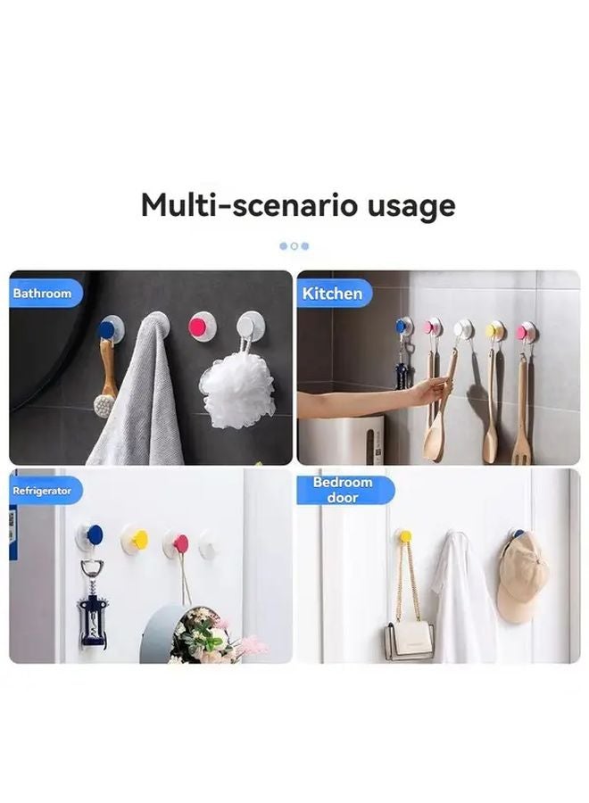 خطاف شفاط فراغي أبيض ثقيل التحمل للاستخدام الشاق، مثبت على الحائط بدون حفر للمناشف والملابس. - Image 5