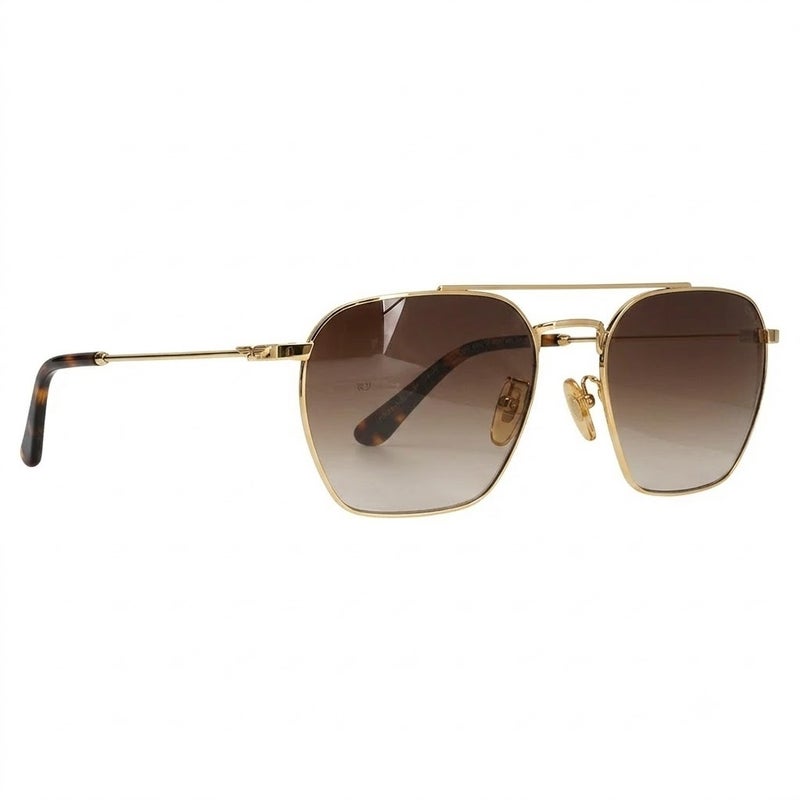 POLICE SPLR72 Col.300B 56 Men Navigator Full-Rim Sunglasses Gold Frame With Brown Gradient Lens - Image 3