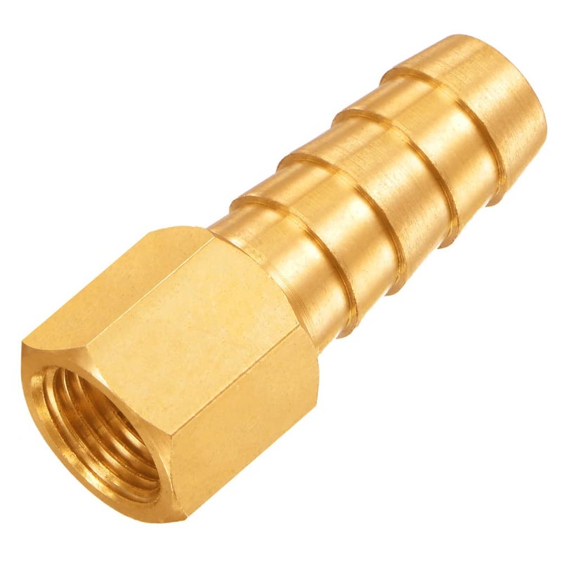 Uenede 6Pcs Solid Brass Thread Barb Hex Fittings 1/2""Npt Female X 5/8"" Barb Include 6 Stainless Steel Clamps - Image 5