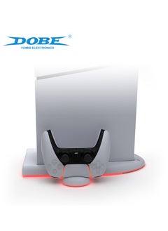 DOBE PS5 Slim Stand and Cooling Station with RGB LED Charging Station for PS5 Slim Console Cooling Dock with 3-Level Cooling Fan and Dual PS5 Controller or PS5 Edge Controller Charger  - Image 5