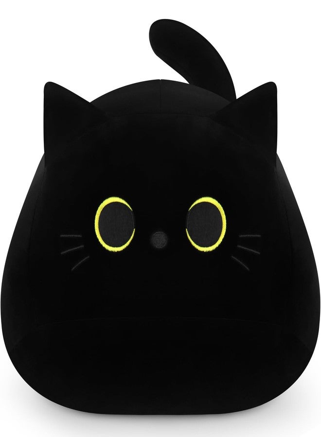 Auspicious Beginning Giant Black Cat Plush Toy - 19'' Stuffed Animal, Kawaii Plushie Cat Pillow, Halloween Decor Plush Gift for Kids - Image 1