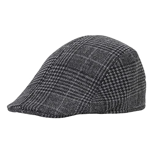 RR DESIGN Polyester Golf/Flat Cap For Men/Gatsby Newsboy Hat Cap For Men-Pack Of 2-Free Size Assorted Patterns Brown & White Free Size - Image 4