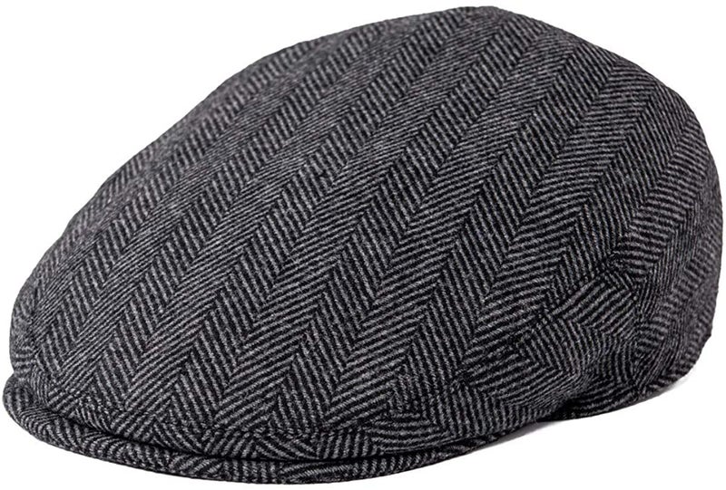 RR DESIGN Polyester Golf/Flat Cap For Men/Gatsby Newsboy Hat Cap For Men-Pack Of 2-Free Size Assorted Patterns Brown & White Free Size - Image 3