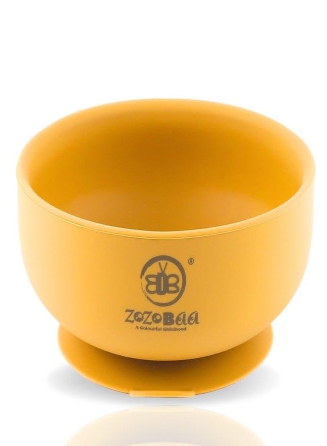 ZoZoBaa Silicone Baby Bowl | Extra Strong Suction Base, Non-Slip Design, 100% Food Grade BPA-Free Bowls for Babies & Toddlers |Mango Yellow & Light Pink(Pack of 2) - Image 3