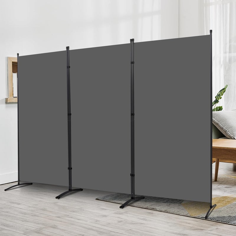 JVVMNJLK Indoor Room Divider Portable Office Divider Room Divider Wall Screen 3 Panel Folding Partition Privacy Screen Walls Dividers for Room Separator 102 W x 713 H Grey