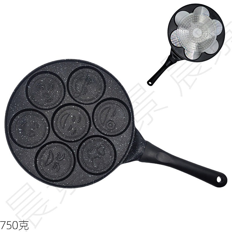 1Pcmulti-Hole Egg Frying Pan Creative Porous Frying Pan Barbecue Plate Household Aluminum Alloy Series - Image 1