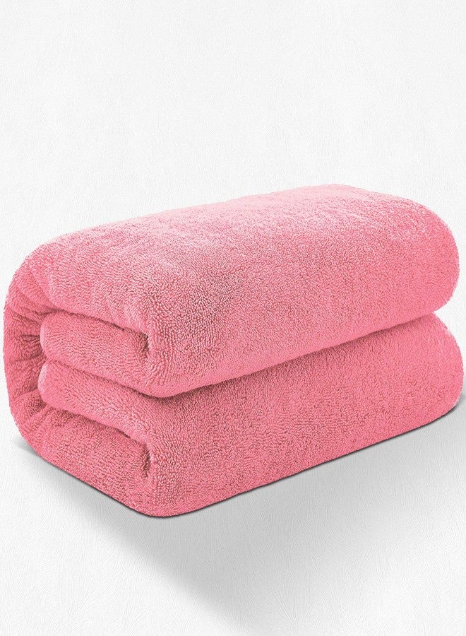 QUICK DRY Fluffy Bath Towel for Babies & Kids | Super Soft, High Absorbent Towel for Newborn & Toddlers - 70 CM x 90 CM (Set of 2 (90 x 70 CM, Pink-Cobalt) - Image 3