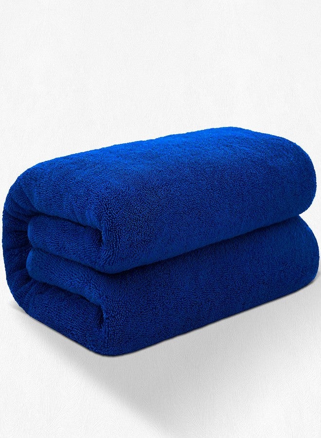 QUICK DRY Fluffy Bath Towel for Babies & Kids | Super Soft, High Absorbent Towel for Newborn & Toddlers - 70 CM x 90 CM (Set of 2 (90 x 70 CM, Pink-Cobalt) - Image 2