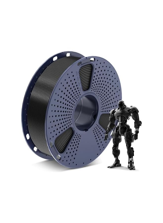 PLA 3D Printer Filament PLA Filament 1.75mm, Neatly Wound 3D Printing Filament 1.75mm, Dimensional Accuracy +/- 0.02 mm, Fit Most FDM 3D Printers, 1kg Spool (2.2lbs), Black - Image 2