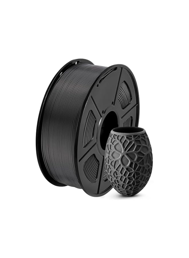 PLA 3D Printer Filament PLA Filament 1.75mm, Neatly Wound 3D Printing Filament 1.75mm, Dimensional Accuracy +/- 0.02 mm, Fit Most FDM 3D Printers, 1kg Spool (2.2lbs), Black - Image 1