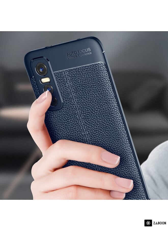 Green Tiger - For vivo Y73s Litchi Texture TPU Shockproof Case(Black) - Image 1