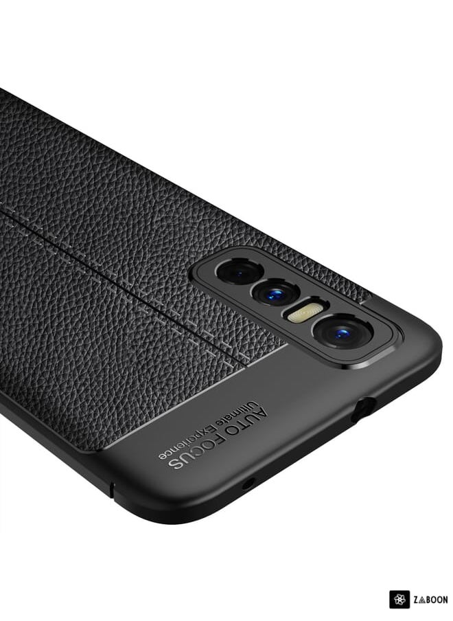 Green Tiger - For vivo Y73s Litchi Texture TPU Shockproof Case(Black) - Image 1