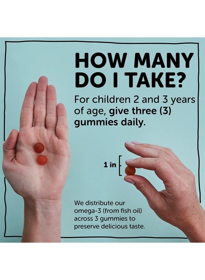 SmartyPants جواهر متعددة الفيتامينات للأطفال: زيت السمك أوميغا 3 (EPA/DHA)، فيتامين D3، C، فيتامين B12، B6، فيتامين A، K والزنك، خالي من الجلوتين، ثلاث نكهات فاكهة، 180 حبة (إمداد لمدة 60 يوم)  - Image 4