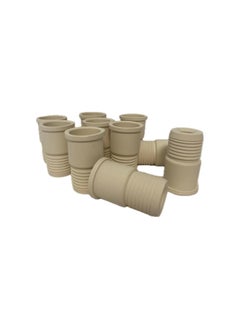 Rubber Stopper Sleeve-typed with Threaded Plug/Septum for Using with 24/40 or 24/29 Joint or Opening,All-in-one Moulding Pack of 10pcs