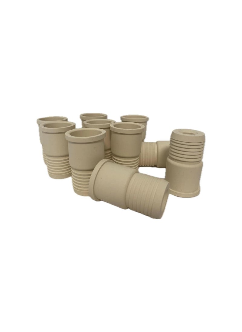Generic - Rubber Stopper Sleeve-typed with Threaded Plug/Septum for Using with 24/40 or 24/29 Joint or Opening,All-in-one Moulding Pack of 10pcs - Image 1