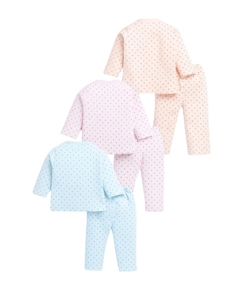 Bonum Baby's Boy's Girl's 100% Cotton Button Shirt with Pyjama Pant Set of 3 Full Sleeves New Born Baby Clothes - Image 3