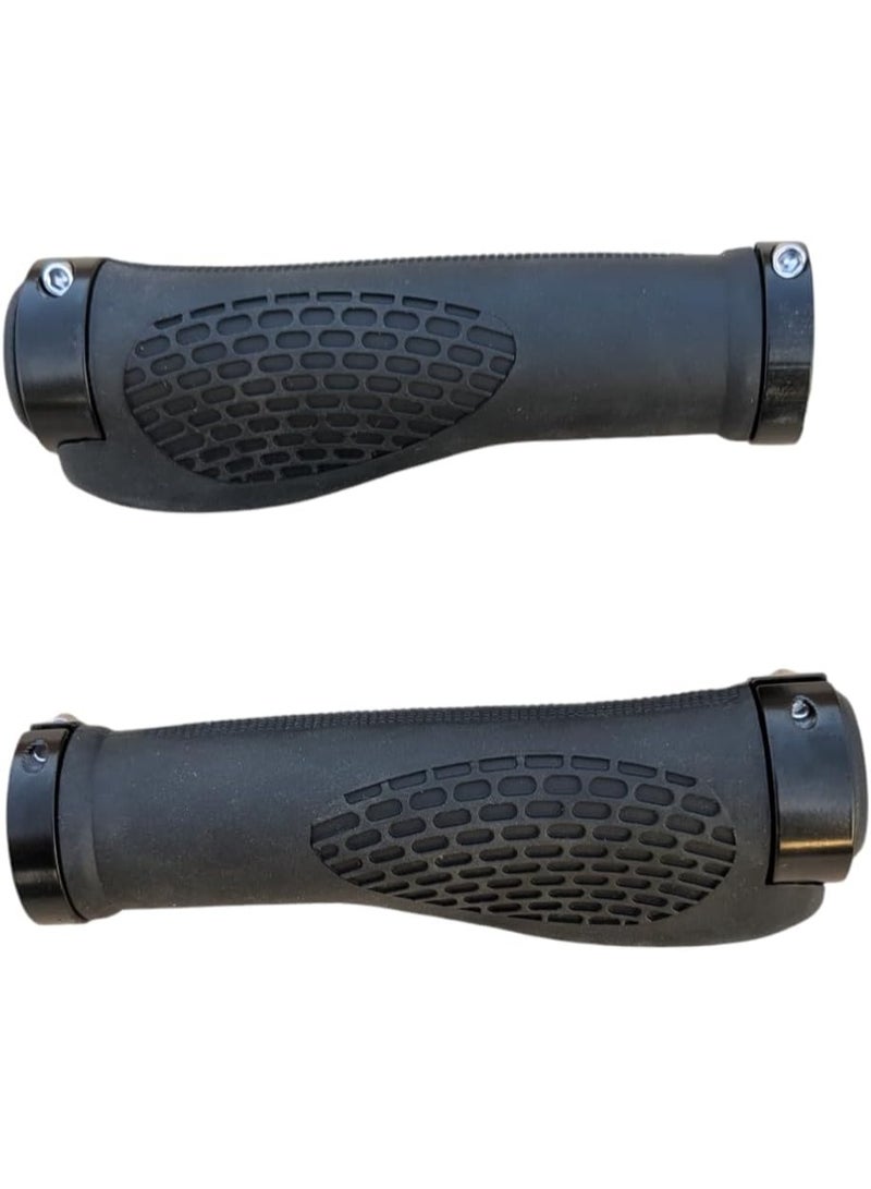 مقبض جادون للدراجة من البلاستيك الطري ومصمم لراحة الكف واليد أثناء القيادة جانبان معدنيان لإحكام الربط على المقود - Image 1