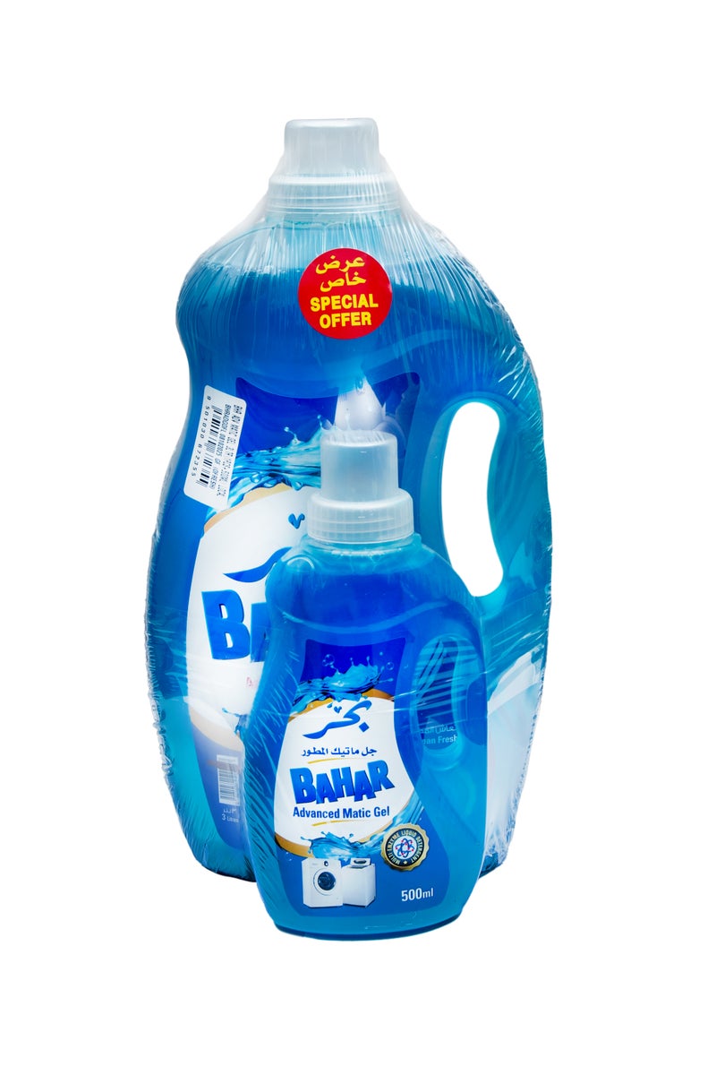 بحر سائل غسيل الملابس ماتيك جل، قوة تنظيف مركزة وانتعاش يدوم طويلاً، 3 لتر مع 500 مل مجاناً - Image 1