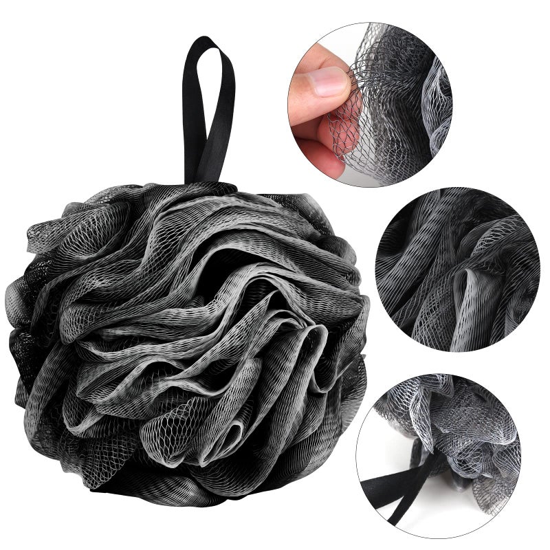 Fu Store Loofah Sponge Shower Loofahs 50g Bath Sponges Mesh Balls Body Scrubber Exfoliator Wash Back Scrubber Bathroom Men Women 4 Pack Scrubbers Cleaning Bathing Accessories - Image 4