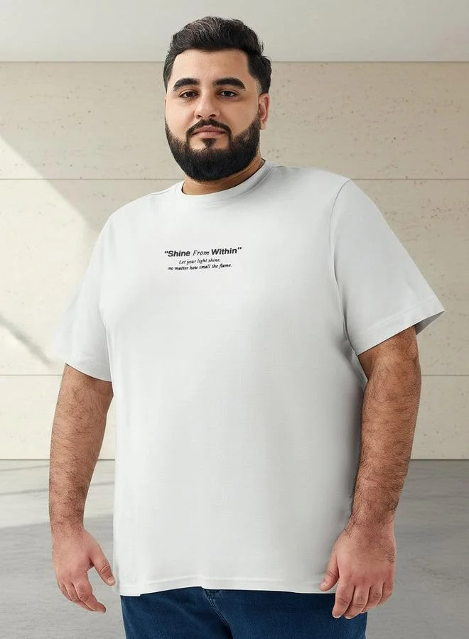 Maxim Men Regular Fit Crew Neck Short Sleeve Slogan T shirt