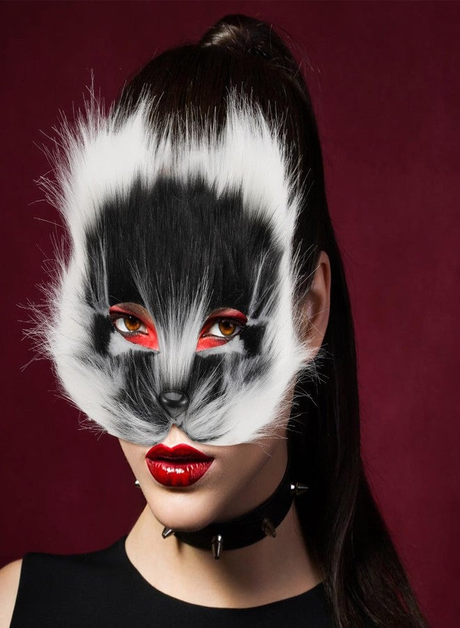 Amosfun Halloween Fox Mask Furry Cat Mask Cosplay Costumes Props Halloween Party Supply 7.48 X 7.48 X 3.54 Inch - Image 3