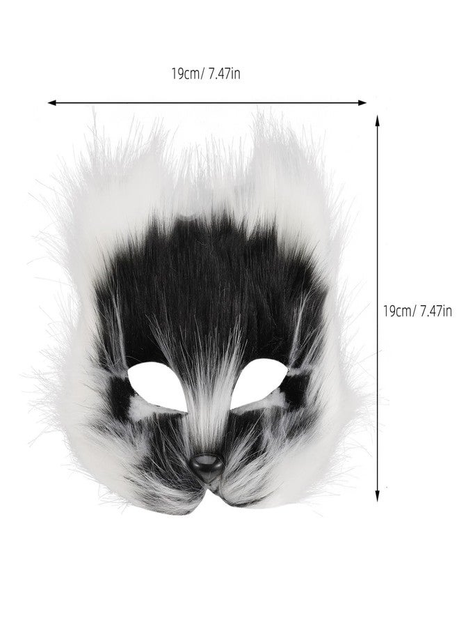 Amosfun Halloween Fox Mask Furry Cat Mask Cosplay Costumes Props Halloween Party Supply 7.48 X 7.48 X 3.54 Inch - Image 4