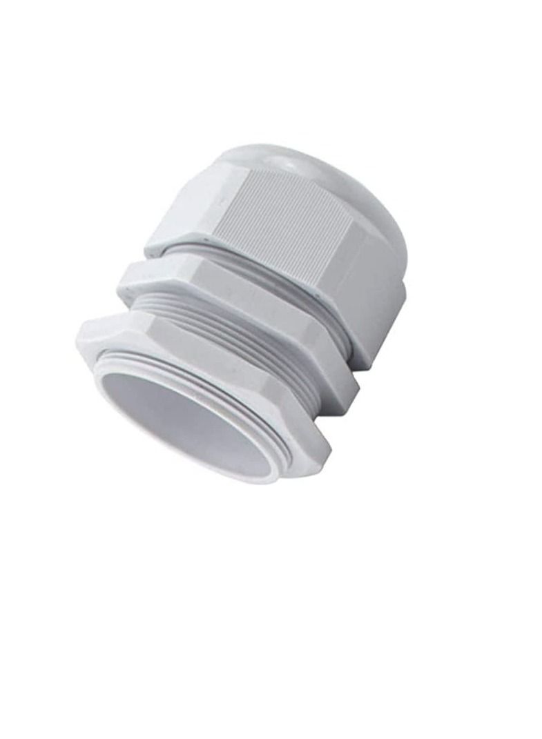 Armoured Cable Gland Kit for Outdoor Sockets and Junction Boxes & Industrial Use with Lock Nut PVC Shroud and Earth Tag (25S, BW) - Image 1