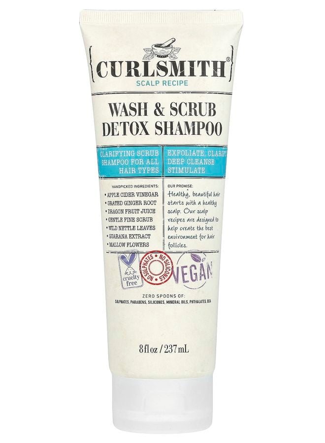 CURLSMITH Wash & Scrub Detox Shampoo All Hair Types 8 fl oz (237 ml)