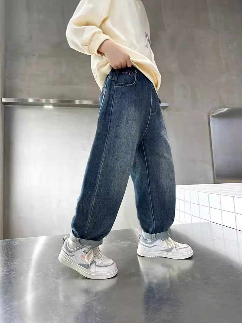 Children'S Wear Boys Jeans Children'S Pants Spring Casual Boys Handsome Loose Trousers - Image 5