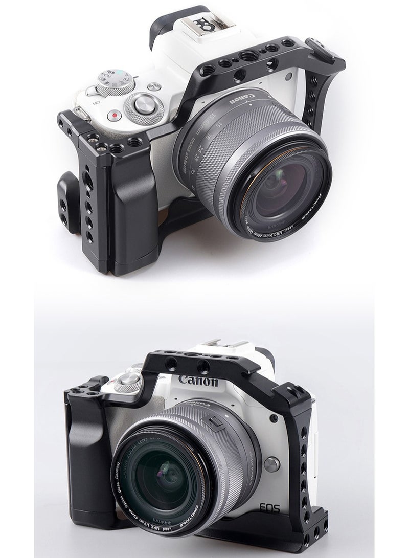 Camera Cage for Canon M50 Mark I/II & M5 – Aluminum Alloy Photography Expansion Accessory with Precise Fit, Full Port Access, Ergonomic Grip, and Outdoor Shooting Protection - Image 2
