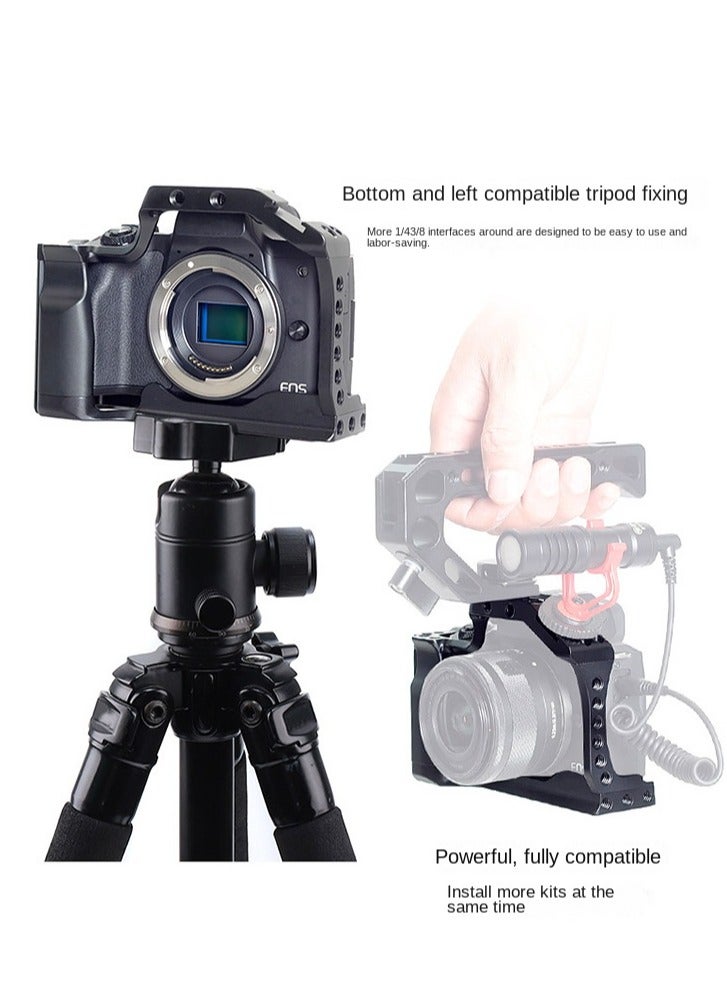 Camera Cage for Canon M50 Mark I/II & M5 – Aluminum Alloy Photography Expansion Accessory with Precise Fit, Full Port Access, Ergonomic Grip, and Outdoor Shooting Protection - Image 5