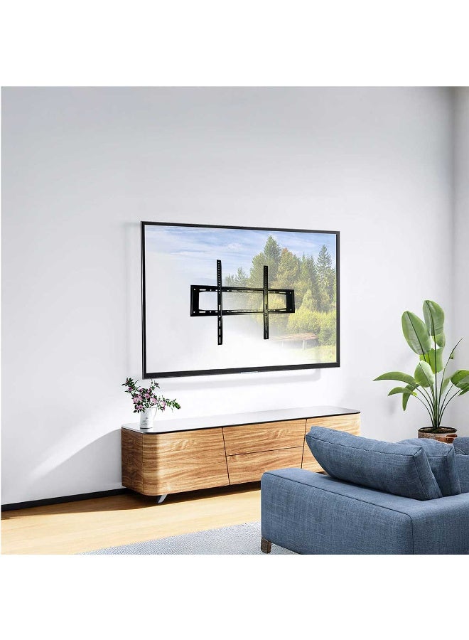 النجم الرئيسي حامل حائط ثابت للتلفزيون Prime Star PM 63FW لأجهزة التلفزيون LED/LCD/OLED/المنحنية مقاس 32-86 بوصة، رفيع ومنخفض الارتفاع، أسود غير لامع، يدعم حتى 60 كجم، بحد أقصى VESA 600x500 مم - Image 2