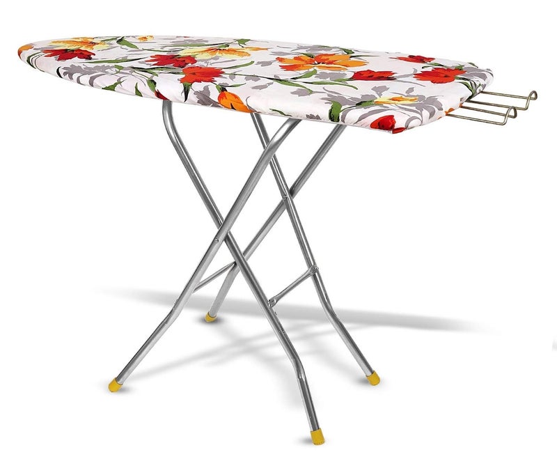 MOREYAJI Moreyaji Wooden Self Standing Foldable Height Adjustable Premium Ironing BoardIron Table Stand with Press Holder Color May Vary MultiColor Make in India  - Image 1
