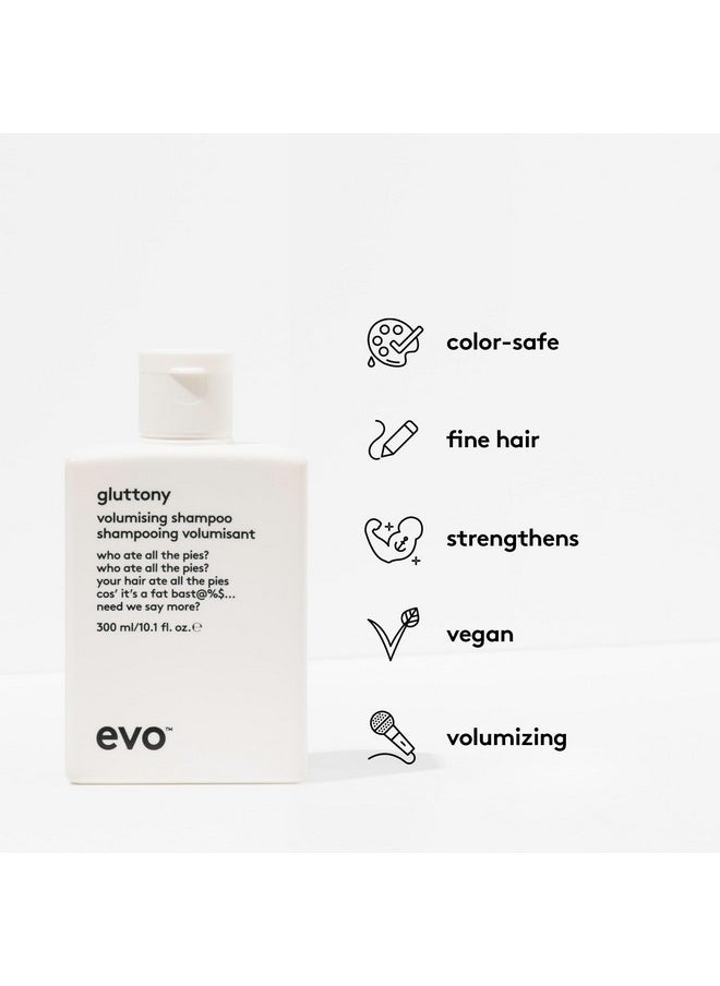 EVO EVO Gluttony Volumising Shampoo - Volumizing Shampoo For All Types Of Hair - Adds Lift, Body Shine, Strength & Elasticity - 300ml / 10.1fl.oz  - Image 2