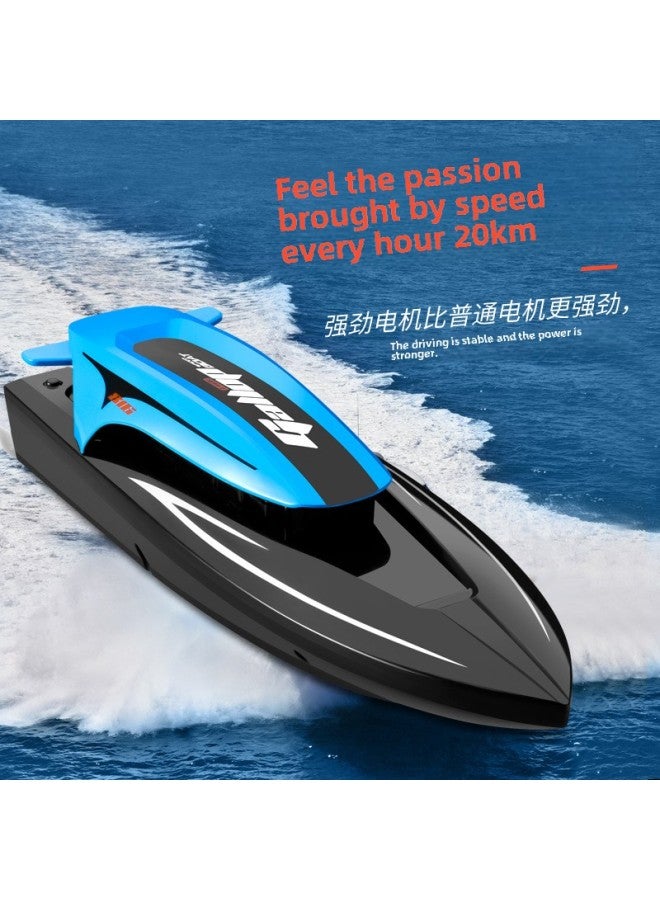 High-Speed Remote Control Boat Charging Electric Waterproof Speedboat Yacht 2.4g Children's Racing Boat Water Ship Toy With Light-Color:816 Green/three Batteries/full Set Weight 496g - Image 4