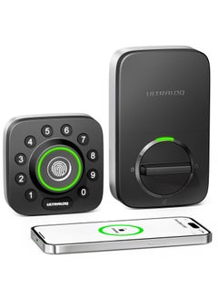 Ultraloq  Smart Lock U-Bolt Pro - Fingerprint Smart Door Lock - 7 In 1 Keyless Entry Door Lock - Biometric Keypad Deadbolt Front Door Lock App Control