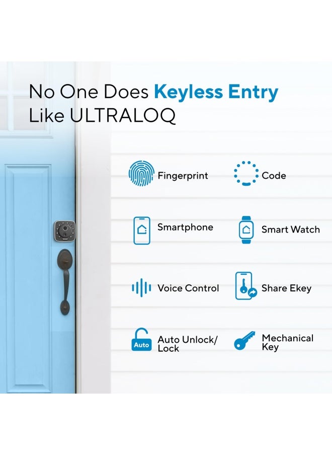 Generic - Ultraloq  Smart Lock U-Bolt Pro - Fingerprint Smart Door Lock - 7 In 1 Keyless Entry Door Lock - Biometric Keypad Deadbolt Front Door Lock App Control - Image 1
